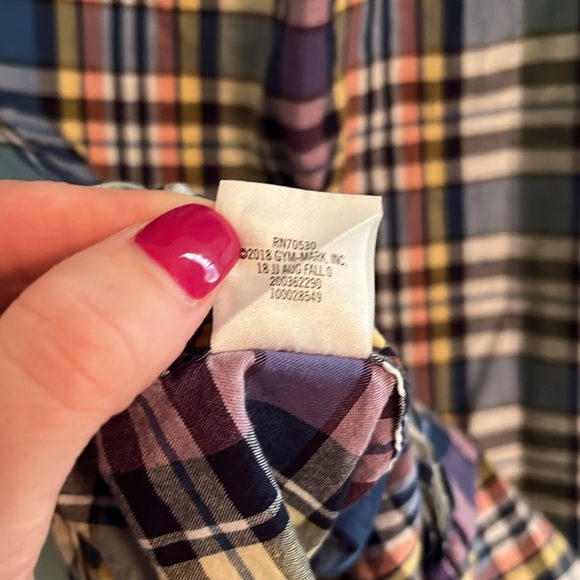 Janie & Jack boys Multicolor Plaid Button-Up Shirt - Picture 4 of 5